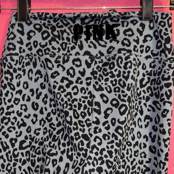 PINK Active leopard print workout leggings. grey and black. Sz small - Picture 5 of 9